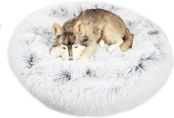 Mr. Peanut's OrthoPlush Orthopedic Cat & Dog Bed, Snowflake White, Medium