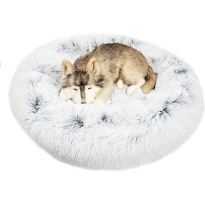 Mr. Peanut's Mr. Peanut's OrthoPlush Orthopedic Cat & Dog Bed, Snowflake White, Medium