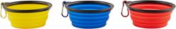 Mr. Peanut's Premium Collapsible Non-Skid Silicone Dog & Cat Bowls, 1.5-cup, 3 count