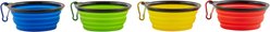 Mr. Peanut's Premium Collapsible Non-Skid Silicone Dog & Cat Bowls, 12-oz, 4 count
