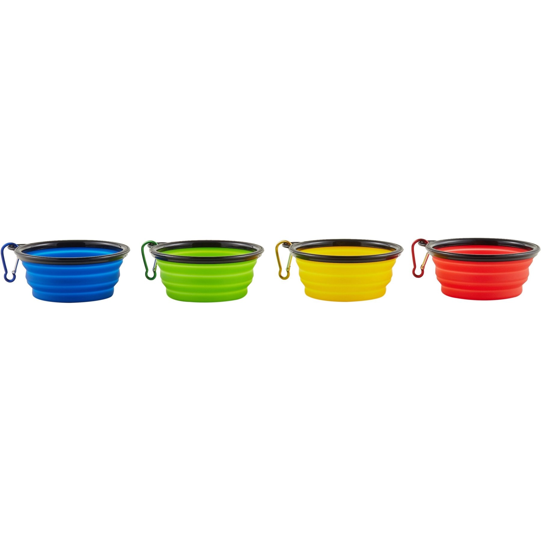 Mr. Peanut's Premium Collapsible Non-Skid Silicone Dog & Cat Bowls, 12-oz, 4 count