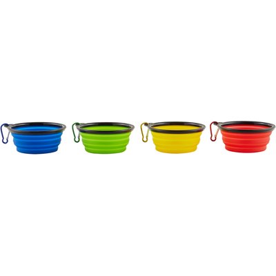 Mr. Peanut's Mr. Peanut's Premium Collapsible Non-Skid Silicone Dog & Cat Bowls, 12-oz, 4 count
