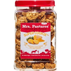 Mrs. Pastures Natural Sweet Potato Super Cookie Horse Treats, 1.5-lb jar