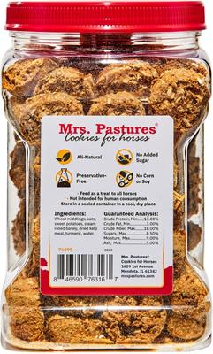 Show full view: Mrs. Pastures Natural Sweet Potato Super Cookie Horse Treats, 1.5-lb jar slide 2 of 4
