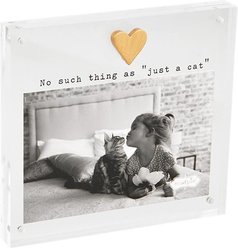 Mud Pie 4-in X 6-in Magnetic Acrylic Cat Heart Picture Frame