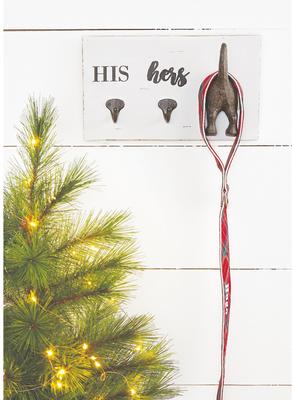 Show full view: Mud Pie "His Hers" Hanger Hooks slide 3 of 3