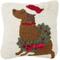 Show in main carousel: Mud Pie Hook Wool Christmas Dog Pillow, Brown slide 1 of 2