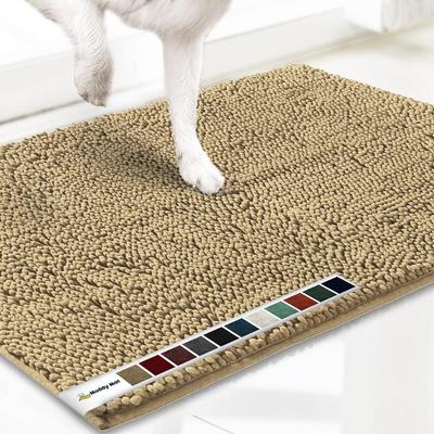 Show full view: Muddy Mat Highly Absorbent Chenille Dog Door Mat, Beige, 24 x 60-in slide 1 of 10