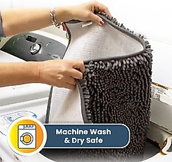 Muddy Mat Highly Absorbent Chenille Dog Door Mat, Grey, 24 x 35-in slide 2 of 7