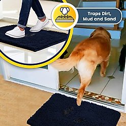 Muddy Mat Highly Absorbent Chenille Dog Door Mat Navy Blue, 19 x 30-in slide 2 of 7