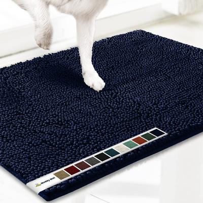 Show full view: Muddy Mat Highly Absorbent Chenille Dog Door Mat Navy Blue, 18 x 28-in slide 1 of 10