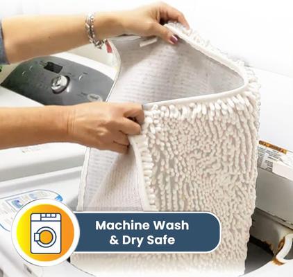 Show full view: Muddy Mat Highly Absorbent Chenille Dog Door Mat, White, 19 x 30-in slide 4 of 9