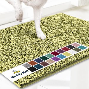 Muddy Mat Highly Absorbent Chenille Dog Door Mat Yellow, 24 x 35-in