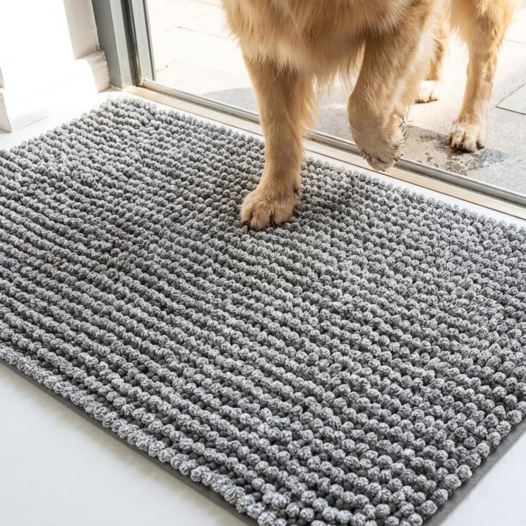 Muddy Mat T.Max Indoor Dog Door Mat, Grey, 28 x 18-in