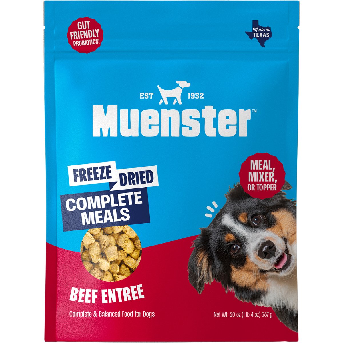 Muenster Beef Bites Freeze-Dried Dog Food, 20-oz bag