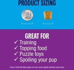 Muenster Elk Bites Freeze-Dried Dog Food, 16-oz bag slide 2 of 6
