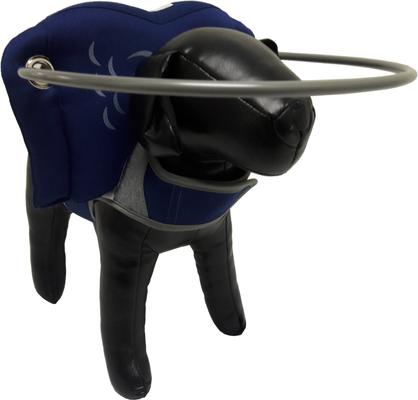 Show full view: Muffin's Halo For Blind Dogs Safe Navigation & Confidence Harness & Bumper Dog Collar Accessory, Blue, Large slide 3 of 12