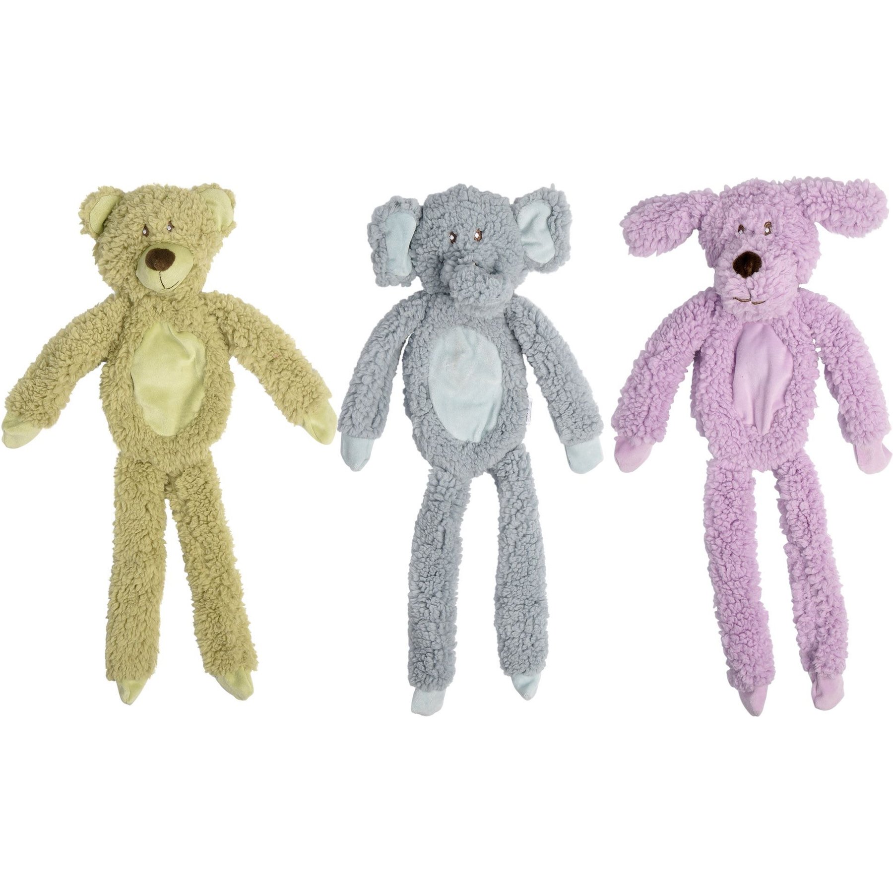 Multipet Aromadog Calm Flattie Squeaky Plush Dog Toy, Character Varies, 19-in, 1 count