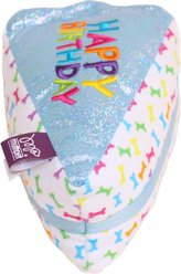 Multipet Birthday Cake Slice Squeaky Plush Dog Toy, Blue, 6.5-in slide 2 of 3