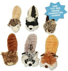 Multipet Bouncy Burrow Buddies Babies Squeaky Stuffing-Free Plush Puppy Toy, Character Varies