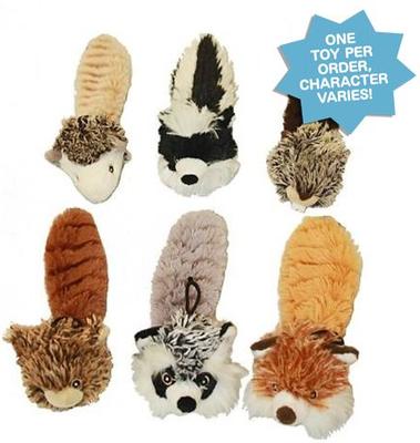 Show full view: Multipet Bouncy Burrow Buddies Babies Squeaky Stuffing-Free Plush Puppy Toy, Character Varies slide 1 of 10