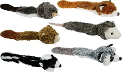 Multipet Bouncy Burrow Buddies Squeaky Stuffing Free Plush Dog Toy, Character Varies, 20-in, 1 count