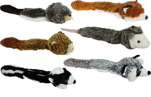 Show full view: Multipet Bouncy Burrow Buddies Squeaky Stuffing Free Plush Dog Toy, Character Varies, 20-in, 1 count slide 1 of 1