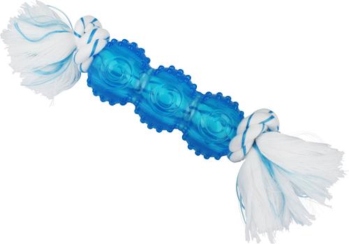 Show full view: Multipet Canine Clean Mint Rope & Balls Tough Dog Chew Toy, Blue slide 1 of 4