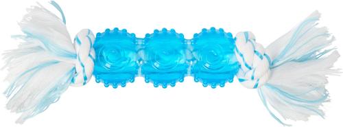 Show full view: Multipet Canine Clean Mint Rope & Balls Tough Dog Chew Toy, Blue slide 2 of 4
