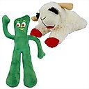 Multipet Gumby + Lamb Chop Squeaky Plush Dog Toy