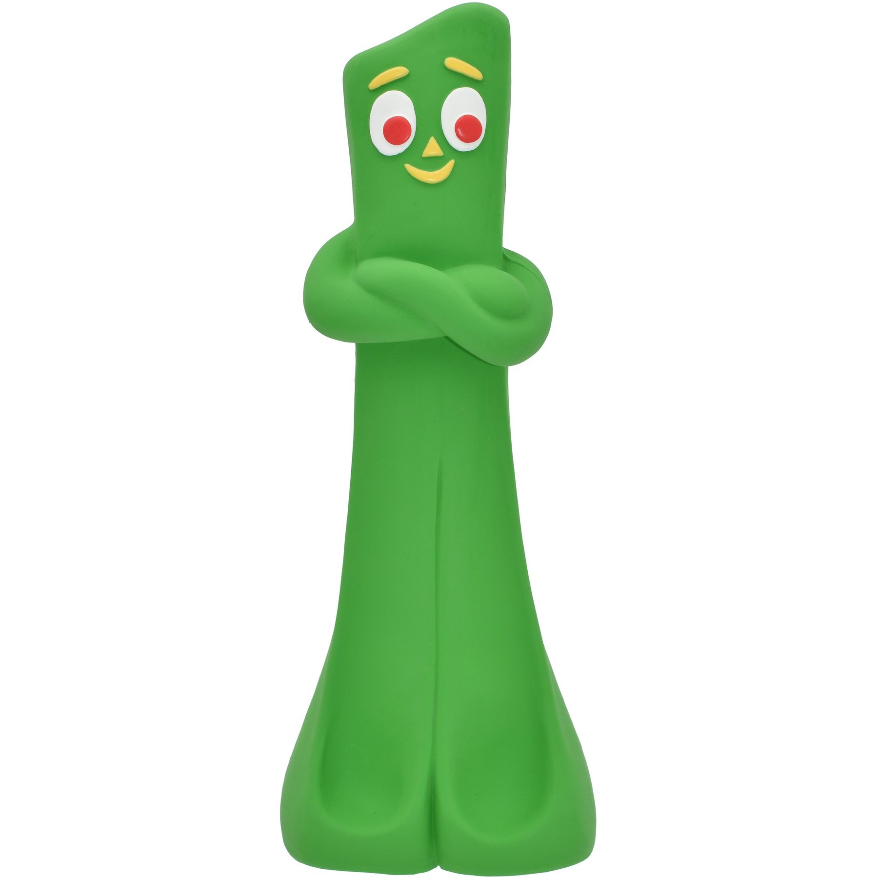 Multipet Gumby Latex Squeaky Dog Chew Toy, Green, 10.25-in