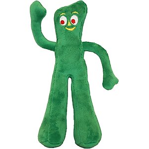 Multipet Gumby Squeaky Plush Dog Toy, Green, 24-in