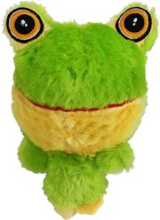 Multipet Knobby Noggins Squeaky Plush Dog Toy, Frog