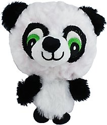 Multipet Knobby Noggins Squeaky Plush Dog Toy, Panda