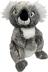 Multipet Koala Sitting Squeaky Plush Dog Toy, Grey, 13-in