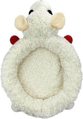 Show full view: Multipet Lamb Chop Bolster Cat & Dog Bed with Removable Cover slide 3 of 6