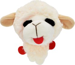 Multipet Lamb Chop Knobby Noggins Squeaky Plush Dog Toy, 5-in