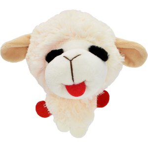Multipet Lamb Chop Knobby Noggins Squeaky Plush Dog Toy, 5-in