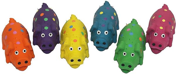 Multipet Latex Polka Dot Globlet Squeaky Pig Dog Toy