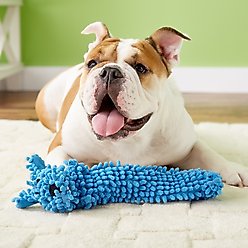 Multipet Loofa Floppy Light-Weight Squeaky Stuffing-Free Dog Toy, Color Varies, 12-in, 1 count slide 2 of 3