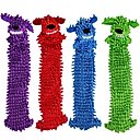 Multipet Loofa Floppy Light-Weight Squeaky Stuffing-Free Dog Toy, Color Varies, 18-in, 1 count