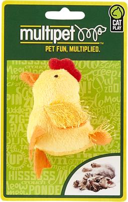 Show full view: Multipet Look Who's Talking Chicken Plush Cat Toy with Catnip slide 2 of 7