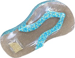Multipet Margaritaville Flip Flop Cat Scratcher Toy with Catnip, 16-in