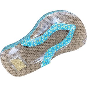 Multipet Margaritaville Flip Flop Cat Scratcher Toy with Catnip, 16-in