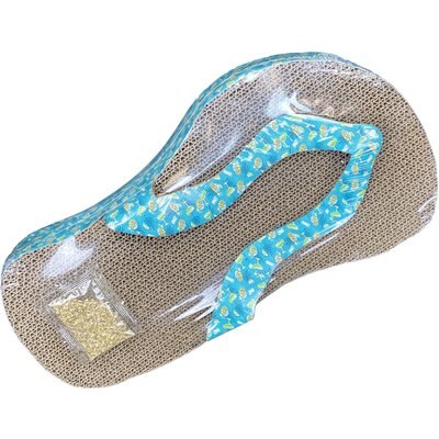 Multipet Multipet Margaritaville Flip Flop Cat Scratcher Toy with Catnip, 16-in