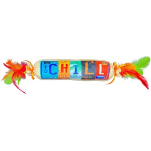 Multipet Margaritaville Kicker Plush Cat Toy with Feathers & Catnip, Multicolor, 18.5-in