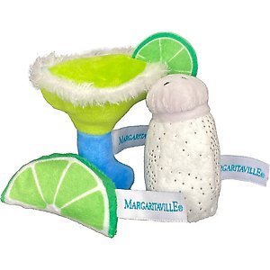 Multipet Margaritaville Margarita/Salt/Lime Plush Cat Toy with Catnip, Multicolor, 5.25-in