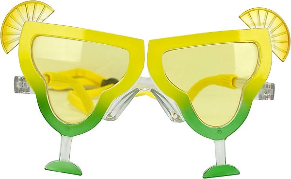 Show full view: Multipet Margaritaville Sunglasses Dog Toy, Yellow/Green, 3.5-in slide 2 of 2