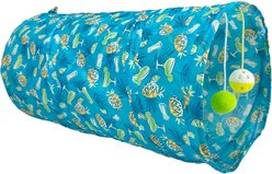 Multipet Margaritaville Tunnel Cat Toy, Blue, 35-in