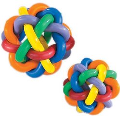 Multipet Nobbly Wobbly Ball Dog Toy, Color Varies, 3-in slide 2 of 7